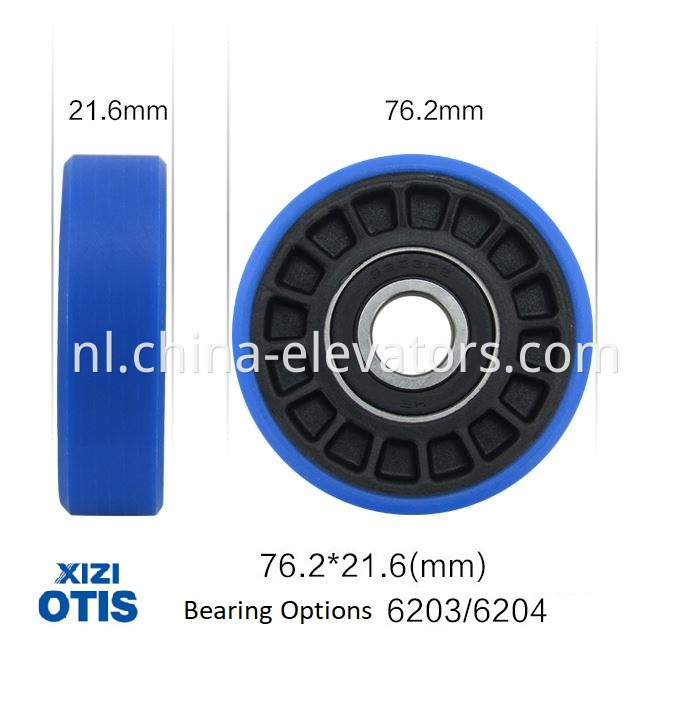 Xizi OTIS Escalator Step Roller 76.2*21.6*6203 / 76.2*21.6*6204